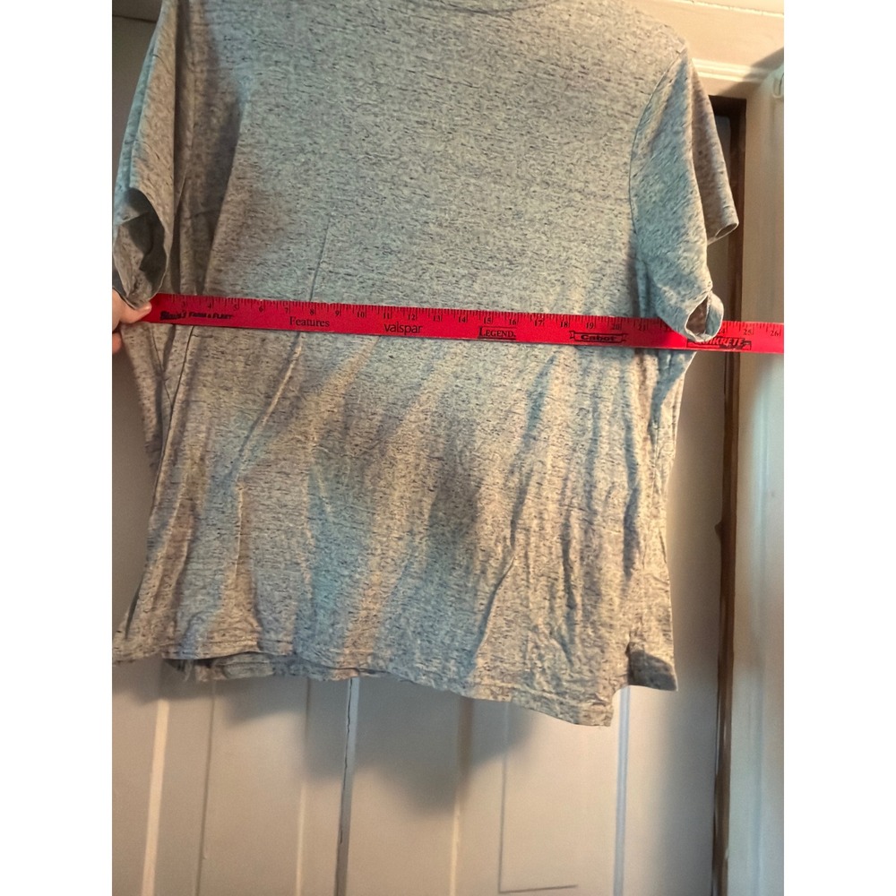 Falls Creek Womens 2X Gray Heathered V-Neck Short Sleeve T-Shirt Space Dye Tee - Picture 5 of 6